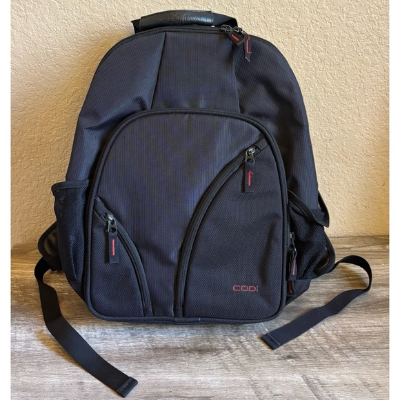 CODi Tri-Pak Nylon Laptop & School Backpack in Black Carry On - Picture 1 of 14